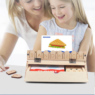 EcoToys LearnBox | Juego Creativo de Lectura y Juego - Juego Educativo de Letras de Madera